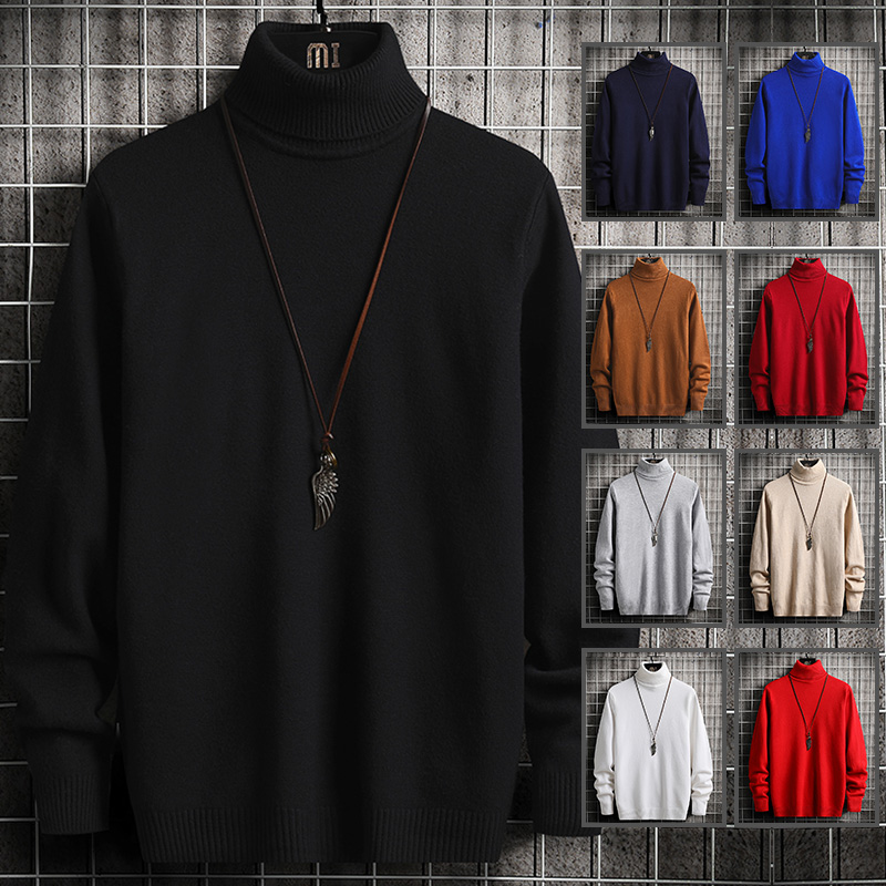 Men winter warmth turtleneck sweater pullover knitwear 毛衣