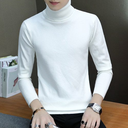 Men s autumn winter knit sweater turtleneck pullover sweater