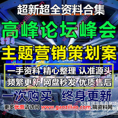 24.5月更35份行业高峰发展论坛峰会庆典策划方案PPT(代写文案)