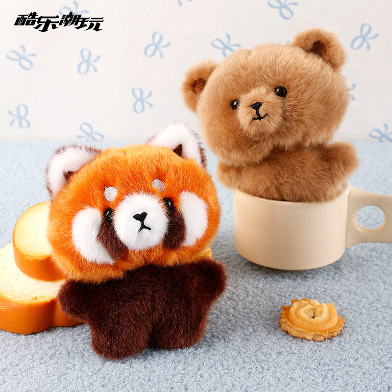 酷乐潮玩掌绒绒啪嗒系列小熊猫趴萌宠公仔毛绒玩具玩偶礼物送女生