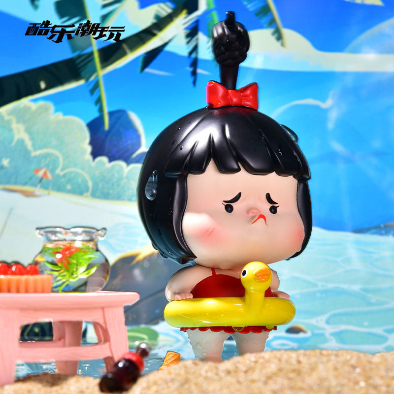 酷乐潮玩 冲天小胖妞 游泳圈系列大娃手办摆件可爱网红潮流玩具