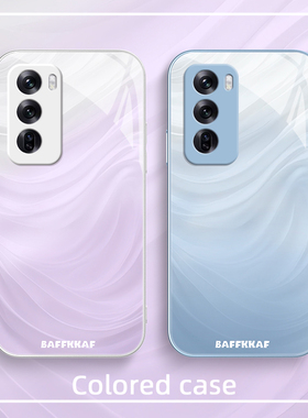 蓝色丝绸适用opporeno12新款手机壳reno12pro保护套reno11金属漆玻璃女款reno10/9/8/7/6/4全包防摔高级外壳