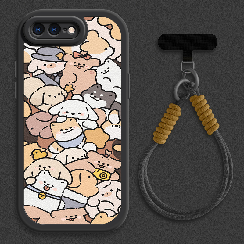 叠叠狗狗适用苹果11ProMax手机壳iphoneX套7/8plus新款x/xr夏天斜挎挂绳iphone11pro可背6splus女款xsmax