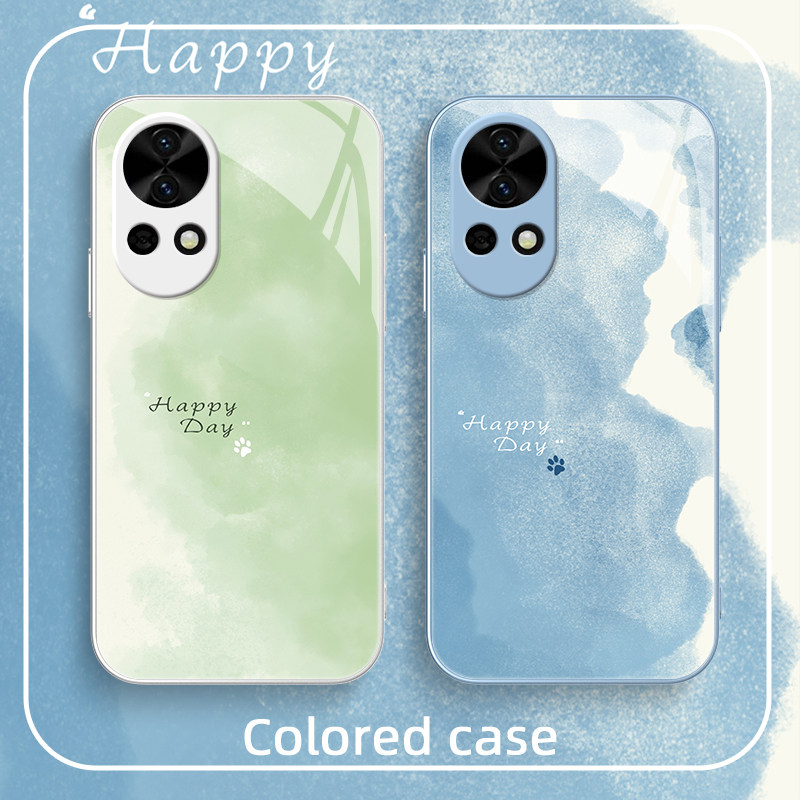 渐变蓝绿适用华为Nova13手机壳新款nova13pro保护套nove13女款nava13金属漆液态玻璃全包防摔卡通高级外壳