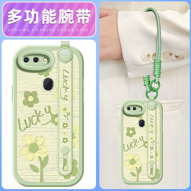 油画花朵适用oppor17pro手机壳r15标准版小羊皮oppor15梦境版oppor11s新款r17oppo腕带斜挎挂绳r11女款可背