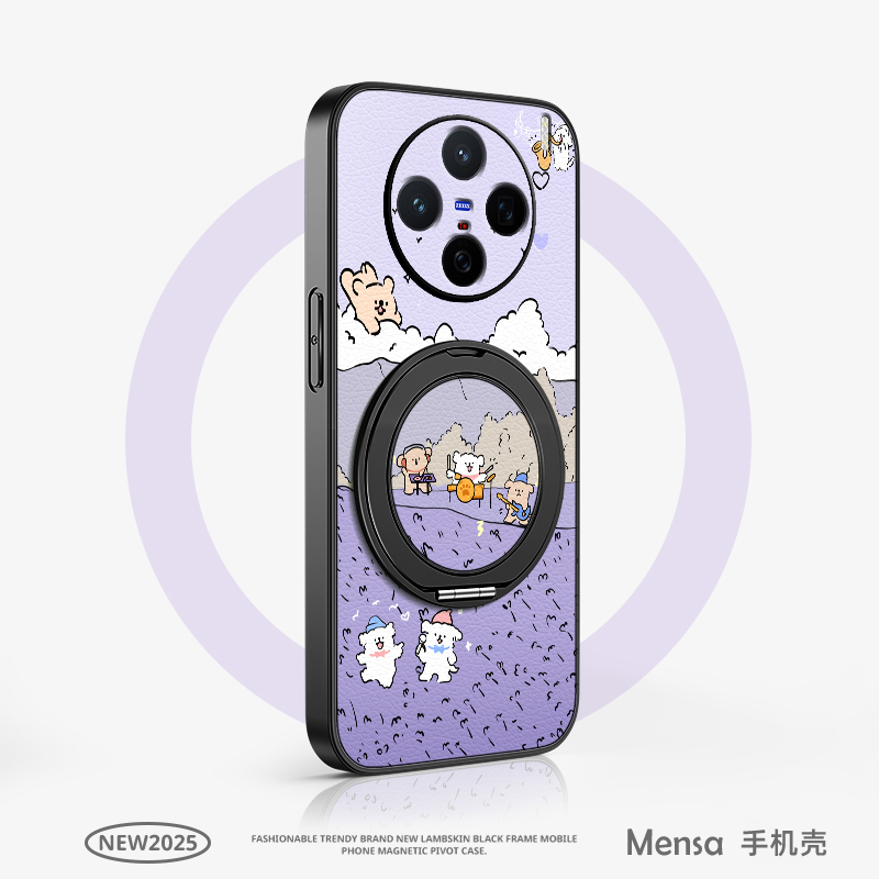 乐队狗狗适用vivox200s手机壳s30女款x100ulart磁吸带支架全包x90pro+防摔x80硅胶x100pro卡通x200mini软x90
