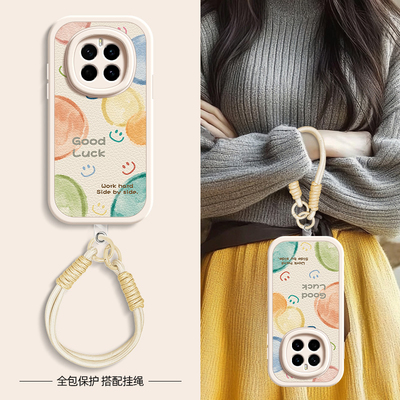 彩色泡泡适用荣耀Magic7手机壳华为magic6pro小羊皮Magic4新款夏天斜挎挂绳可背至臻版Honor魔术5女款外壳