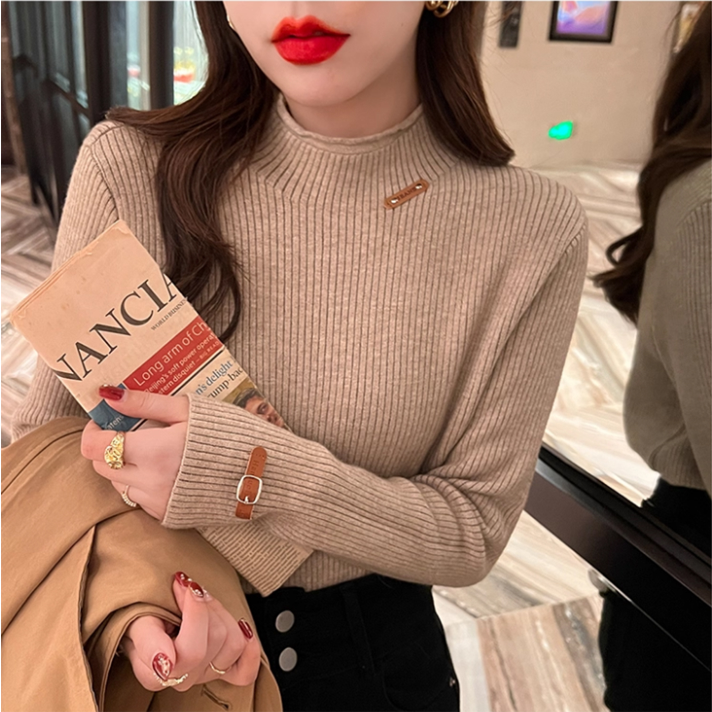 半高领毛衣女秋冬季内搭