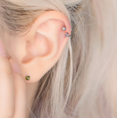 甜酷风rook钛钢免摘防敏感唇钉