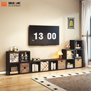 佰卓家居落地款 电视柜客厅家用中古风收纳储物柜一体组合墙钢制柜