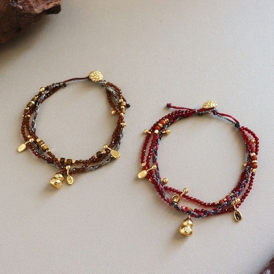 可调节本命年红绳葫芦编织手链