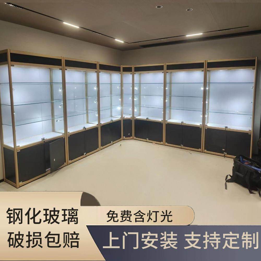 加厚玻璃展示柜样品陈列柜产品展示架礼品货架手办柜台饰品柜展柜