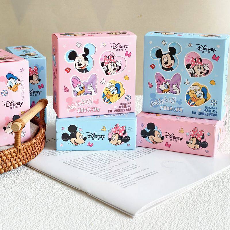 迪士尼米奇家族水果味夹心硬糖滨崎盒装零食结婚喜糖宝宝宴伴手礼