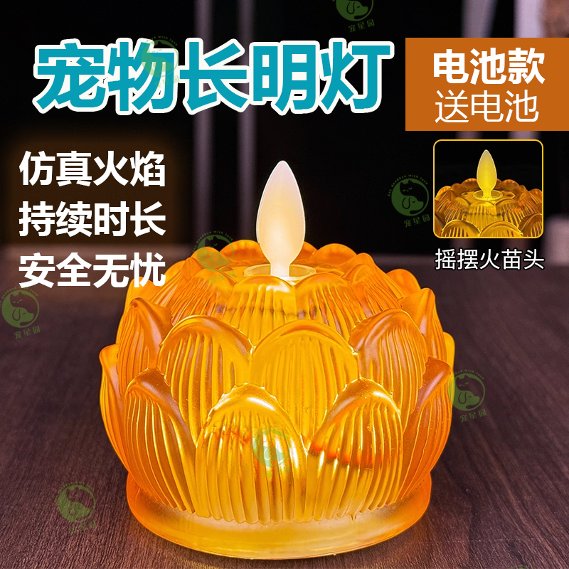 LED宠物长明灯仿真火焰USB充电