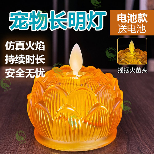 LED宠物长明灯仿真火焰USB充电