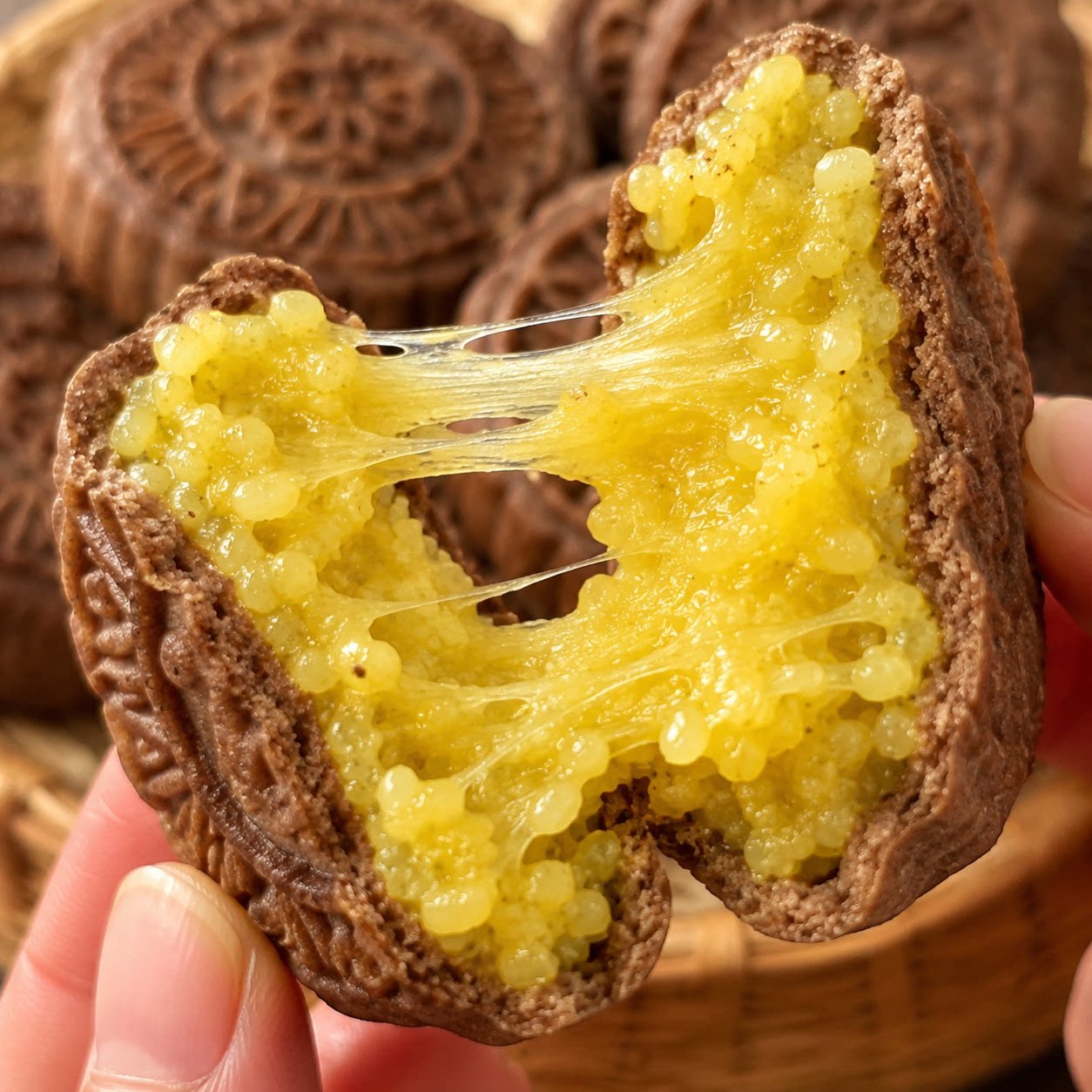 黑全麦薄皮大馅黄米饼独立装图片