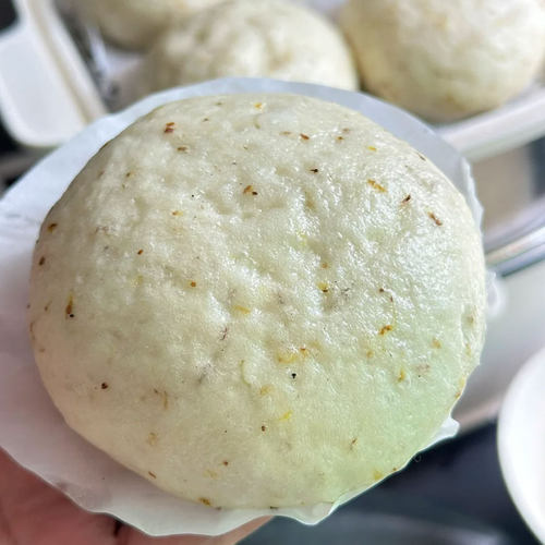 【配料干净】桂花酒酿黑芝麻馒头手工制作配料干净儿童早餐半成品