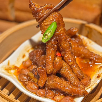 蒸凤爪广式茶楼点心半成品早茶虎皮鸡爪速食食品粤菜快手菜预制菜