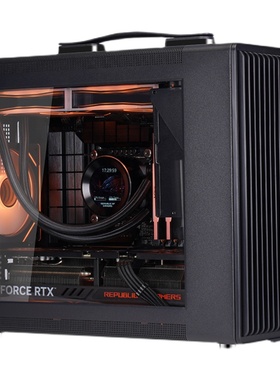 玩嘉阿尔法S1黑色MATX提手桌面电脑小机箱240冷排长显卡M-ATX主板