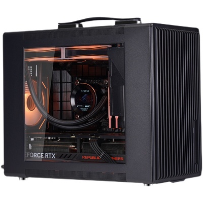 玩嘉阿尔法S1黑色MATX提手桌面电脑小机箱240冷排长显卡M-ATX主板