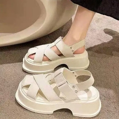 增高6cm法式厚底凉鞋女外穿2025
