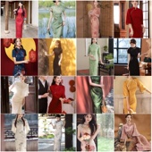 出租旗袍新中式 老上海民国年轻礼服改良复古中国风伴娘连衣裙租赁