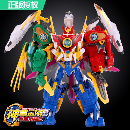 神兽金刚6.5寸合体机器人变形