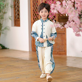 套装 男童汉服古装 高端日常儿童唐装 新中式 改良中国风演出服 春秋季