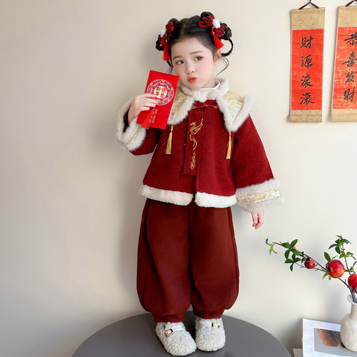 实体品质女童加厚新中式拜年服
