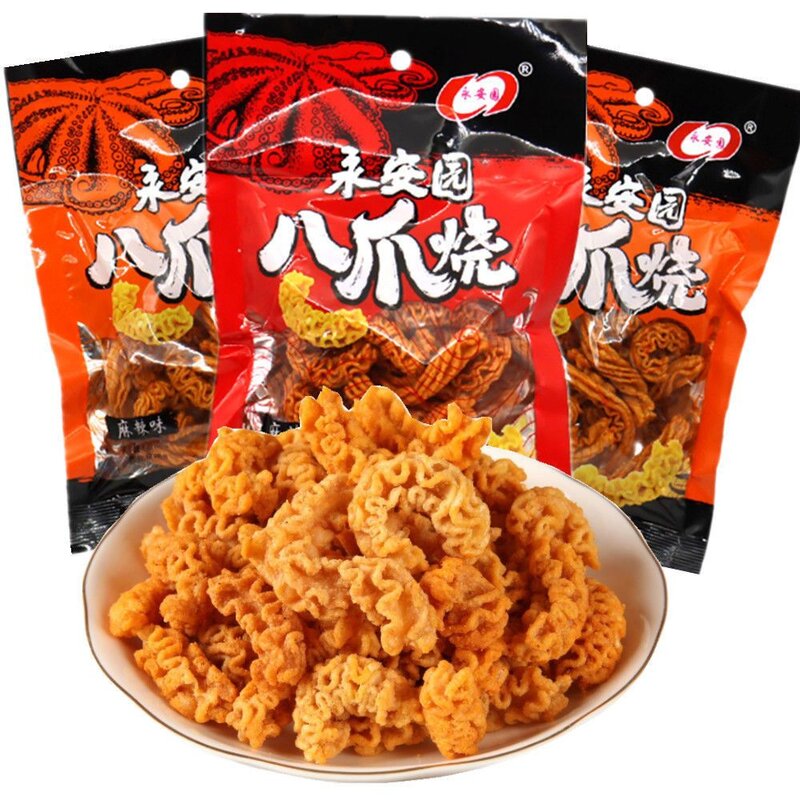 麻辣八爪烧八爪鱼零食网红爆款锅巴8090怀旧小吃休闲食品推荐包邮