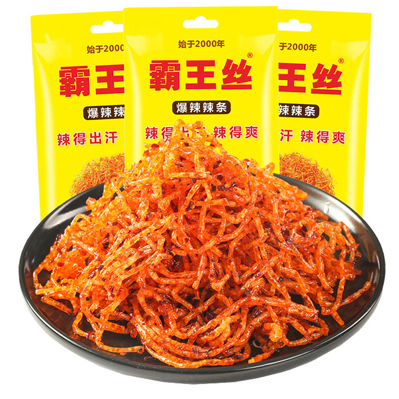 霸王丝辣条小零食辣麻辣条小时候的味道儿时80后怀旧辣丝重庆