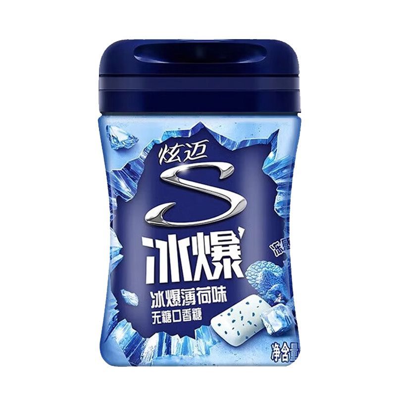 炫迈40粒西瓜味口香糖薄荷脆皮草莓味