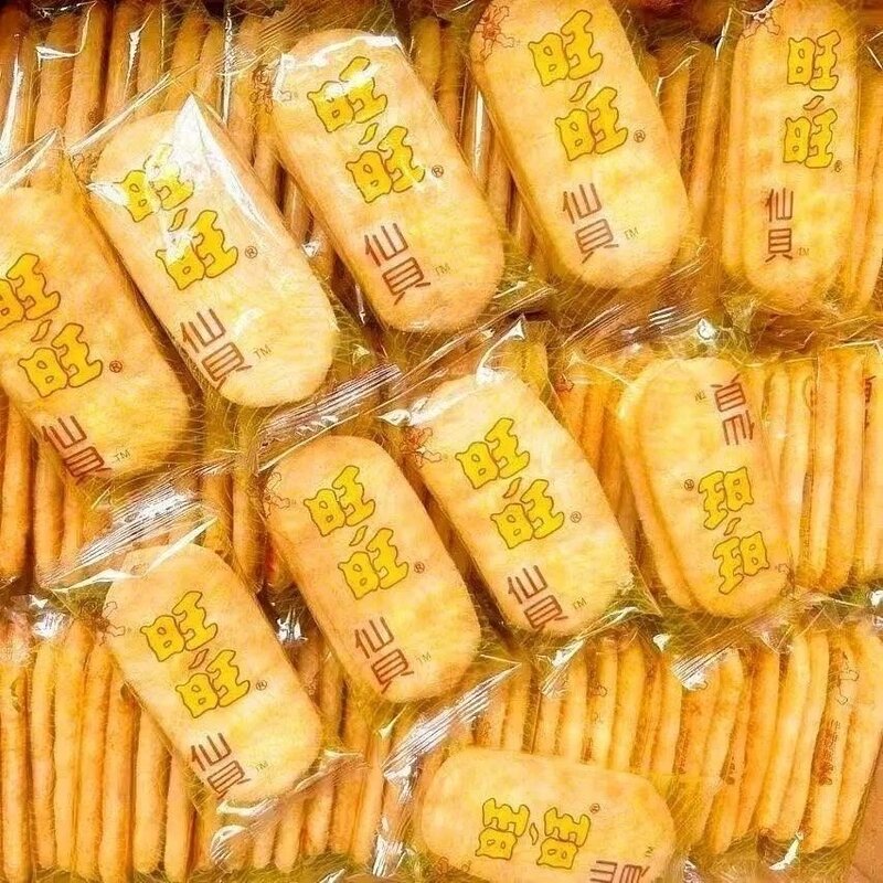 雪饼仙贝饼干小吃零食旺仔童年怀旧米饼膨化饼干休闲散装