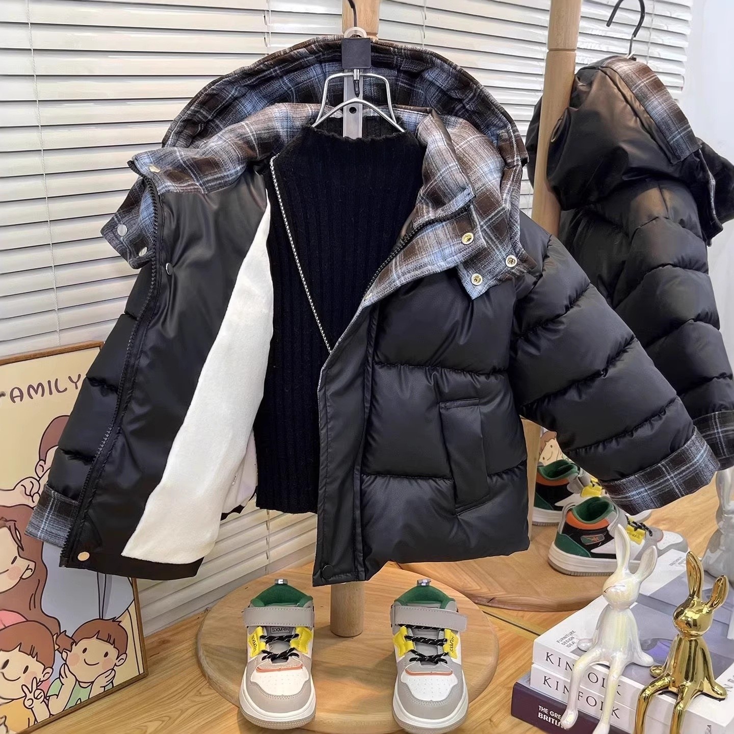 免洗2025新品男童冬季棉衣儿童加厚羽绒棉服潮帅宝宝冬天棉袄外套