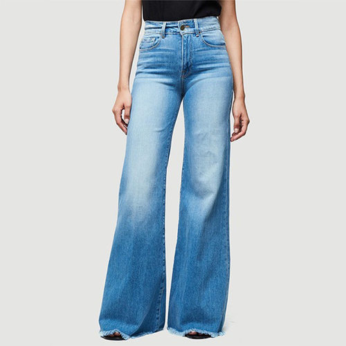 Women's flared jeans 2025夏优雅风气质微喇裤中腰女式牛仔裤