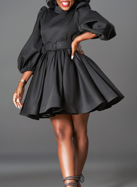 3XL plus size women's African waist dress大码非洲收腰连衣裙