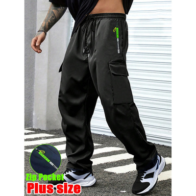 Men's workwear casual loose drawstring sports pants男工装裤