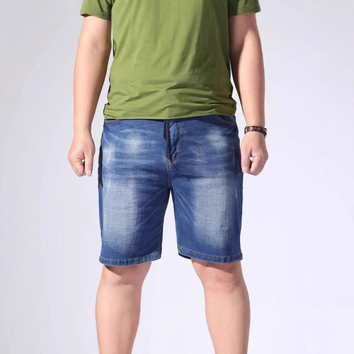 5XL Men Denim Shorts, Size 5 Large松紧腰牛仔短裤男五分裤大码