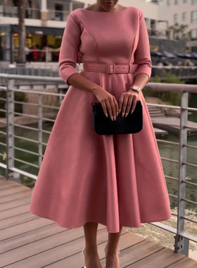 women dinner party dresses ladies gown skirt气质宴会礼服女裙