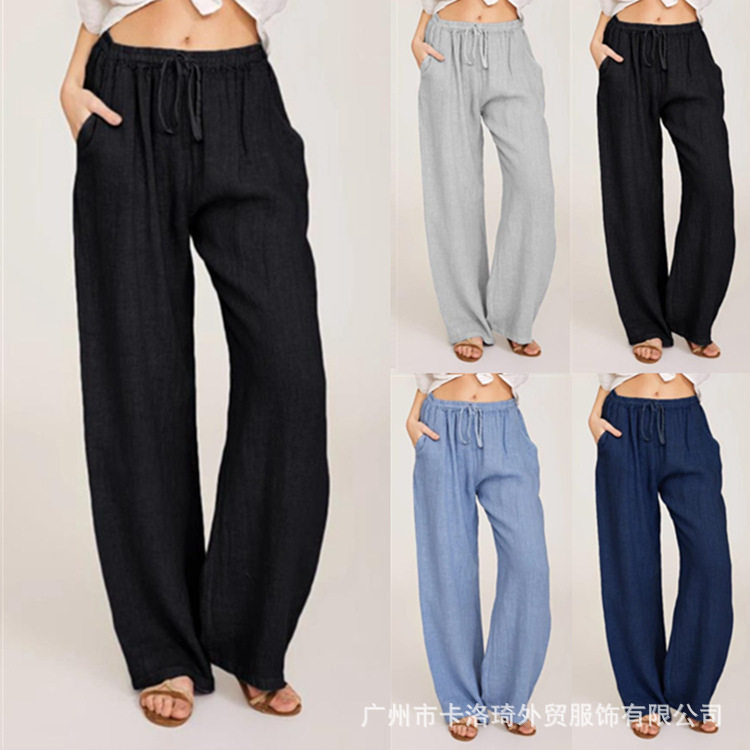 Large size women's loose wide leg pants大码女装宽松阔腿长裤