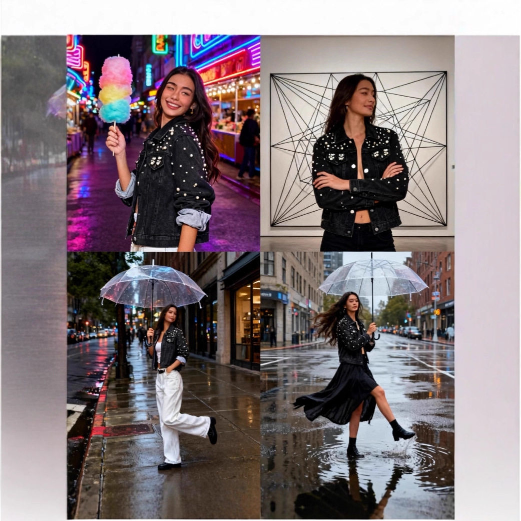 Women's nail bead denim jacket重工镶钻钉珠牛仔外套女黑色修身