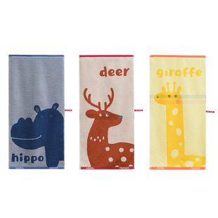 洁丽雅纯棉毛巾女精梳赛络纺苏醒的森林卡通全棉家用洗脸巾吸水男