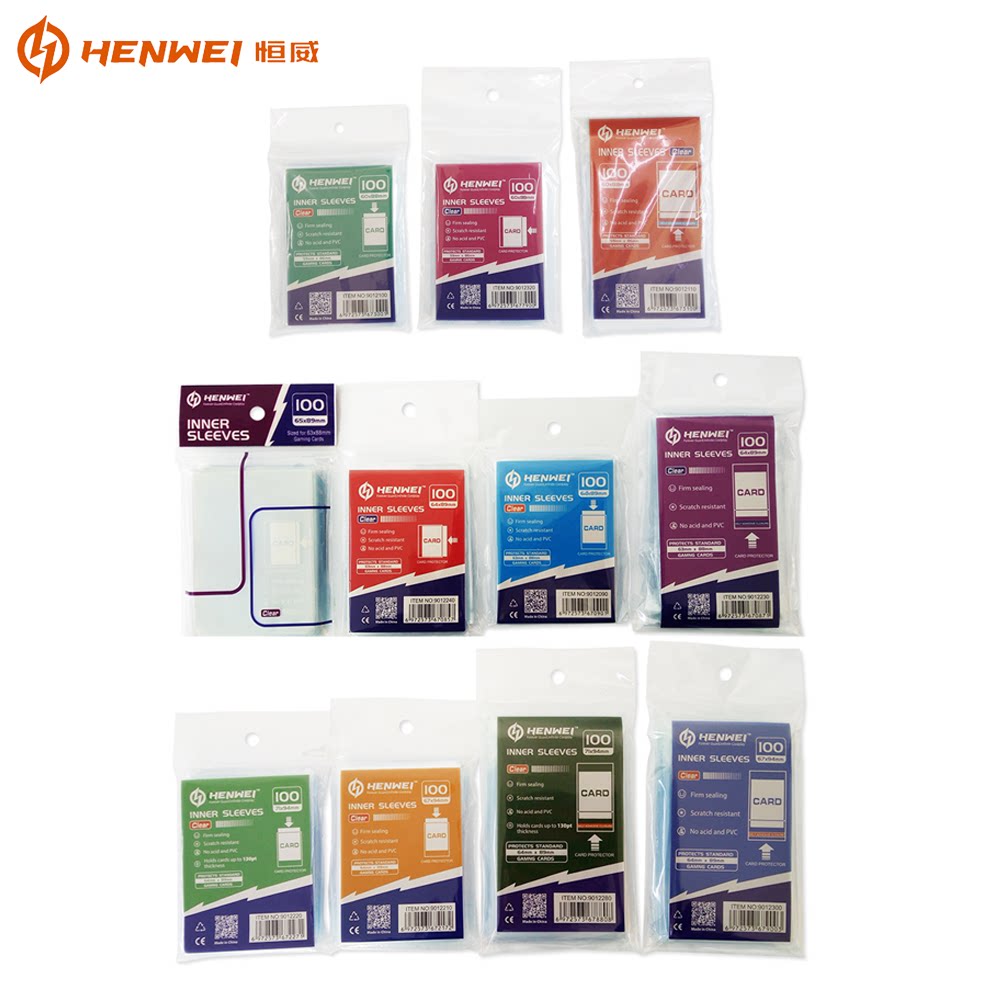 恒威宝可梦游戏王卡套内胆高清PTCG卡膜WS奥特曼透明卡牌保护卡套