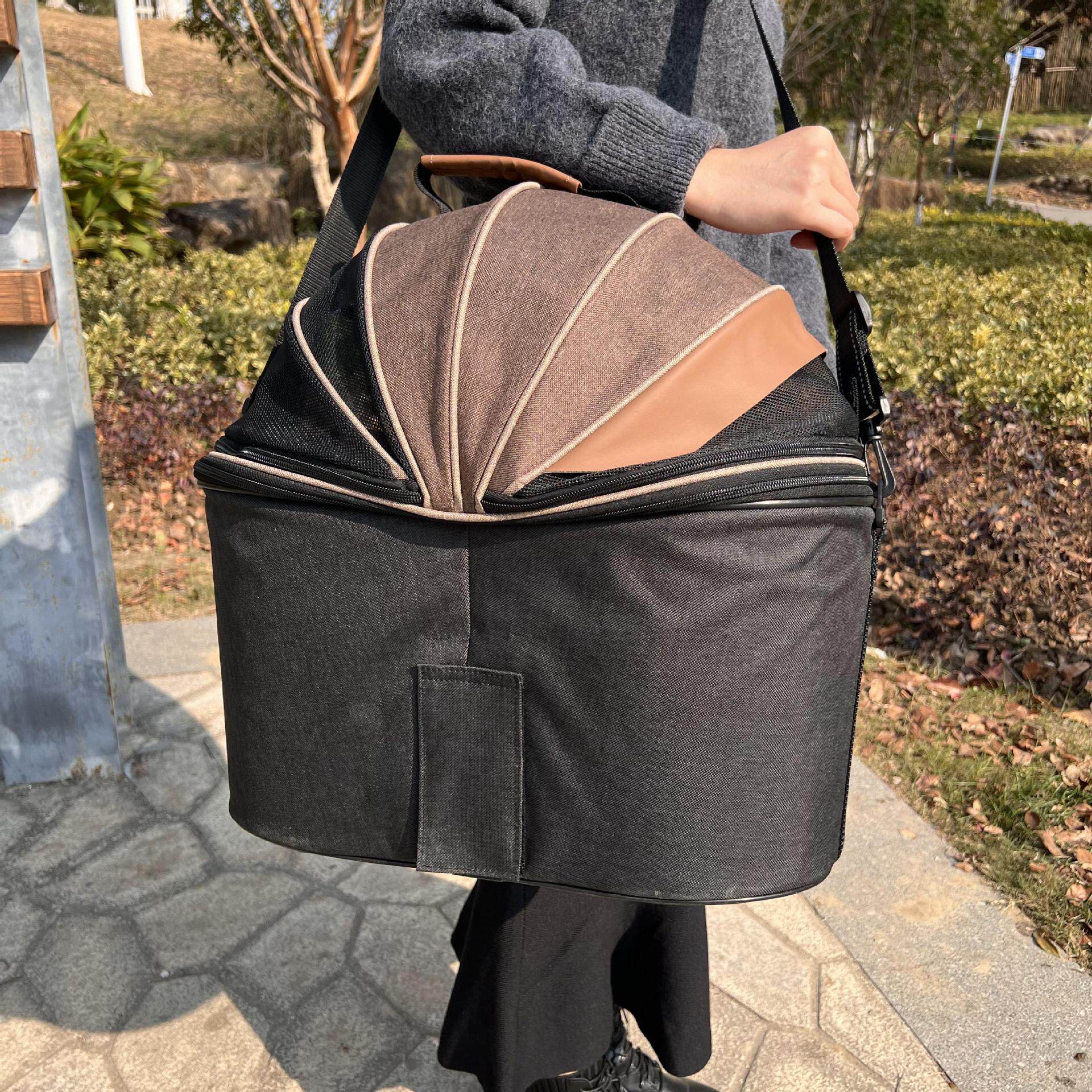 自行车后座狗狗宠物车包大容量电动车蓝滑板车可折叠手提帆布