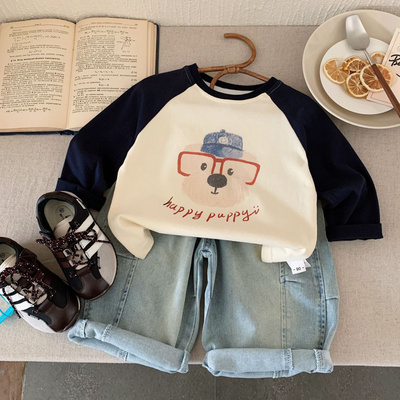 儿童时尚洋气时髦长袖上衣卫衣潮