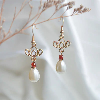 甜美可爱合金大珠子耳坠