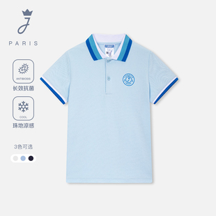 T恤凉感2081288 Jacadi亚卡迪法国男童POLO衫 抗菌2025夏季 新品 短袖