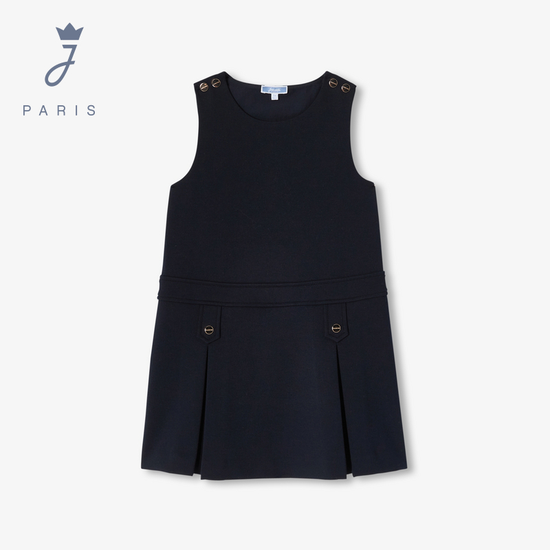 Jacadi亚卡迪女童法式无袖连衣裙2025秋季新款百搭长裙2043122