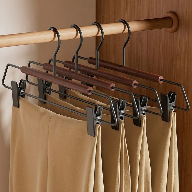 铁艺裤架裙架夹力强防滑无痕衣架挂裤子专用轻奢高档裤夹子复古