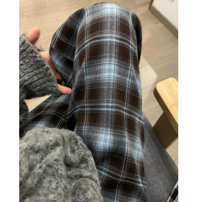 美式复古格子裤女春秋季2025年